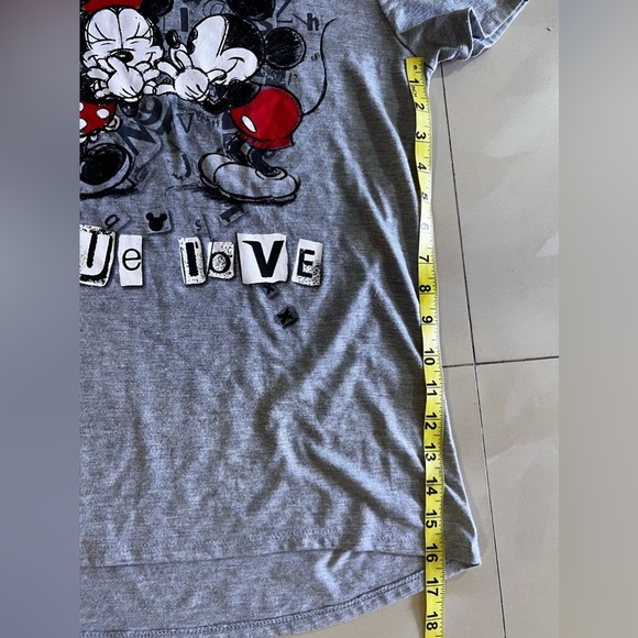 True love Disney tshirt women teen XL 11/13 short sleeve True Love Mickey Minnie - Picture 5 of 10